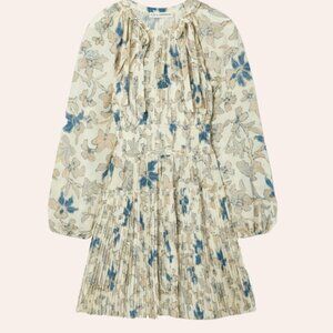 NWOT ULLA JOHNSON Sefia Silk Mini Dress in Jasmine XS $695
